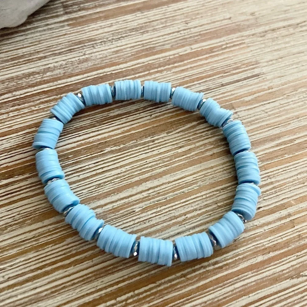 Blue Skies Heishi Bracelet